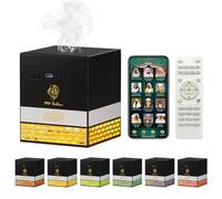 Telawah Kaaba Quran and Bakhoor Night Light, APP Controlled Remote Control Speaker Azan Bluetooth Speaker Dimmable Color Changing