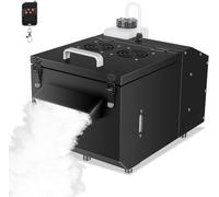 Telbum 1200W Low Lying Fog Machine, Wedding Water Based Ground Fog Machine with Remote Control, DMX 512, Timer Function, Manual Control, Professional Smoke Machine for Halloween, Party, DJ Stage