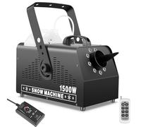 Telbum Snow Machine 1500W with Remote Control, Fake Snow Machine Effect Snowflake Machine, High Power Artificial Snow Maker with 9LEDs Light for Parties, Weddings, Christmas, Stage Performances