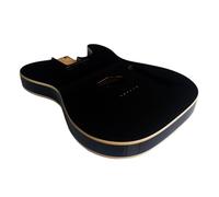 Tele Guitar Body Nitro, Poly, Unfinished Alder Ash Guitar Anatomy® Telecaster (2-Piece Alder - Black w/Binding - Poly Gloss)