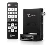 TELE System FACILE STEALTH/02 Mini DVB-T2 HEVC Digital Terrestrial Decoder SCART, HDMI, with Remote Control EASY Large Buttons