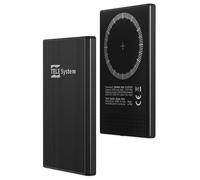 TELE System Power Bank MagSafe 5000mAh TSPB005, Ultra Slim Magnetic Wireless Charging Station with USB-C and Lightning, Double Charge for iPhone and Android, LED, Safe and Portable