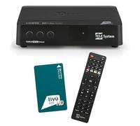 Tele System TS9018HEVC Tivùsat HD Classic Satellite Decoder: Access to Over 70 Free HD Channels, Series A on DAZN Zone, Automatic Channel Update - Smartphone Card Included