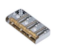Tele Vintage Electric Guitar Bridge Replacement 3 Saddle, String Spacing 54mm, with Brass Saddles, for Dual Coil Pickup Guitars (Silver)
