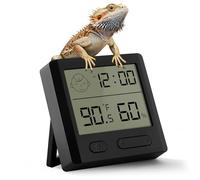Telead Reptile Thermometer Hygrometer - Digital Terrarium Thermometer for Snakes, Lizards, Spiders | Accurate Temperature & Humidity Gauge with Alarm, Backlit Display