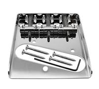 Telecaster Bridge LQ Industrial 1Set Silver Bridge Assembly with 3 Brass Saddles Set for Fender Telecaster Tele Vintage Electric Guitar