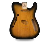 Telecaster Thinline Compatible Guitar Body - Tobacco Burst - Ash