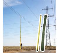 Telecom Tower Height Measuring Pole, Retractable Surveying Range Rod for Power Towers/Substation, Heavy Duty High-Voltage Measurement Stick(Yellow,32.8'/10m)