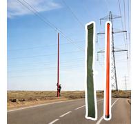 Telecom Tower Height Measuring Pole, Retractable Surveying Range Rod for Power Towers/Substation, Heavy Duty High-Voltage Measurement Stick(Orange,39.4'/12m)