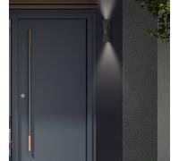 Telefunken Brugge LED outdoor wall light, up/down, black, 4,000 K, IP44