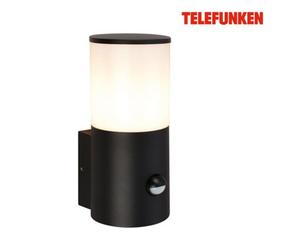 Telefunken Bulb Socket E27 Black Outdoor Wall Light