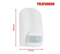 Telefunken Funchal motion sensor, max. 1,000 W LED, white