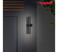 Telefunken Graz LED outdoor wall light indirect 3-bulb black