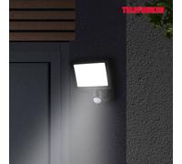 Telefunken Lagos LED outdoor wall light with sensor, black