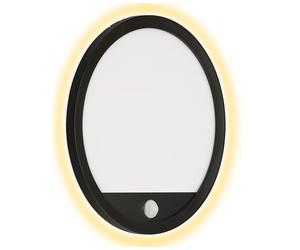 Telefunken LED Outdoor Black Ø28cm IP44 15W Neutral White 4000K Sensor