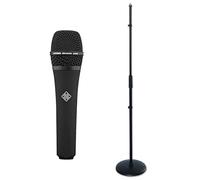Telefunken M80 Microphone Black with Keepdrum Microphone Stand Straight