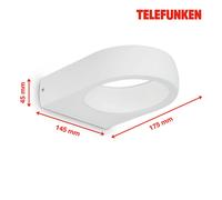 Telefunken Puka LED outdoor wall light, white