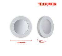 Telefunken Rixi LED outdoor wall light, white