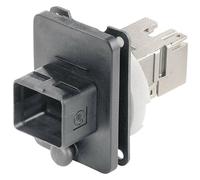 Telegärtner 100007419 RJ45 flange set v4 8P8C black 1pc mounting C...