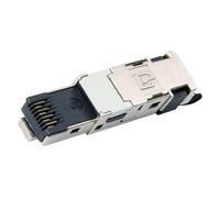 Telegärtner 100007492 Plug RJ45 Cat 6 Zinc Grey Straight 1pc