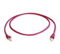 Telegärtner 100008030 RJ45 patch cable CAT 6A 0.25 m Red flame-ret...