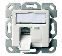 Telegärtner Data Connection Socket Cat-6A Dual 2x RJ45 AMJ45 8/8 UP/50, Alpine White, J00020A0500