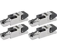 Telegärtner J00026A2000 Field Assembled RJ45 Connector for AWG24/1-AWG22/1, AWG27/7-AWG22/7 (4 Sets)