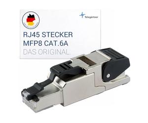 Telegärtner J00026A2001 RJ45 Connector MFP8 T568B Cat.6a (Deep), Metal