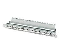TELEGÄRTNER J02024A0007 Feed-Through Panel Cat.6+, 1U, 48 Ports, Light Grey