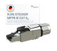 Telegärtner MFP8 IE RJ45 network connector T568A | Tool-free assembly in 60s, robust shielded metal connector for industrial applications, Cat.6A, 10Gbps, PoE