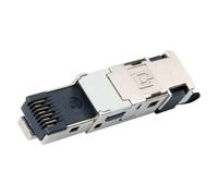 Telegärtner 100007492 Plug RJ45 Cat 6 Zinc Grey Straight 1pc