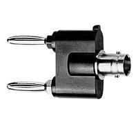 Telegärtner Telegaertner J01008A0620 Measuring Adapter BNC Socket 4 mm Flat Plug 4 mm Black