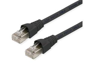 Telegärtner Telegaertner L00003A0060 RJ45 Network Cable, Patch Cable CAT 6a S/FTP 5.00 m Black Flame Retardant, with