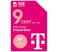 Telekom MagentaMobil Prepaid Basic | 9ct per minute/SMS in all German networks | Optional Dayflat (50 MB) available for mobile surfing I without contract commitment, full cost control I 10 EUR start