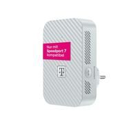 Telekom Speedport 7 Repeater - Only Compatible with Speedport 7 Routers I Wi-Fi 7 Enabled WiFi Amplifier I 6,400 Mbit/s, Mesh Technology I Ideal for TV in UHD & 4K I Plug & Play via WPS, LAN