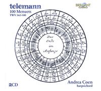 TELEMANN:100 MENUETS TWV 34:1-100 -COEN,ANDREA 2 CD NEW TELEMANN,GEORG PHILIPP