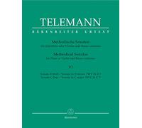 TELEMANN - Sonatas Metodicas 6º en Re menor y Do Mayor para Violin (Flauta) y B.c. (Urtext)(Seiffert)