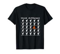 Telemark Nordic Alpine Ski - Free Heel Think Different T-Shirt