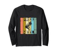 Telemark Ski Nordic Alpine Free Heel Binding Sport Long Sleeve T-Shirt