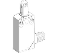 Telemecanique Sensors XCMD2102M12 Limit Switch with Steel Roller Plunger, Metal, Series XCMD, Linear Head, 4 Pin M12 Male Connector, 1 C/O Snap Action Contacts