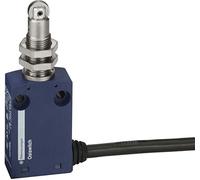 Telemecanique Sensors XCMN21F2L1 Limit Switch with M12 Steel Roller Plunger, Plastic, Series XCMN, Linear Head, 1 NC + 1 NO Snap Action Contacts, 1 m Cable