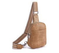 Telena Sling Bag for Women Vegan Leather Fanny Pack Crossbody Bags Chest Bag for Women,Brown