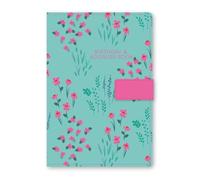 Telephone Address Book A-Z Index Beautiful Fabric Vintage Style Cover A5 Hardback Address Book with Magnetic Lock (Pink Floral)