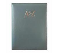 Telephone Address Book A-Z Index Leather Cover Padded Address Book Colours,Size (Burgundy, Large A5 (160 x 200mm))