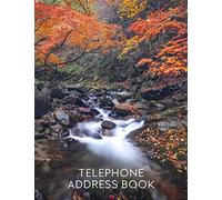 Telephone Address Book: Large Print Address Book with Tabs Printed for Elderly, Natural Theme