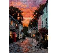 Telephone Booth Road Jigsaw Puzzle 6000 Piece, Puzzles for Adults 6000, The Impossible Challenge, Jigsaw Puzzle Games Classic Educational, Wooden Puzzles, for Home Wall Decoration Gift FNKL1-260