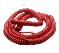 Telephone cables, 2 Core 1.5mm Square Spiral Cord .5mm2 Red Cable Copper Spring Power(Stretch 5 Meters)