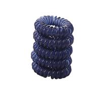 Telephone Cord Hair 10pcs Colorful Elastic Hair Ties Telephone Cord Plastic Hair Band Rubber Scrunchies Hair Accessories Headwear Stretch Head Band(10 pcs blue)