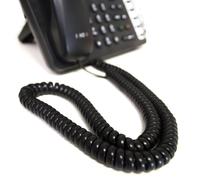 kenable Telephone Handset Coiled RJ10 Plug to RJ10 Plug Cable Lead Black 4m [4 metres]