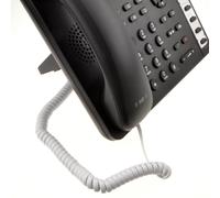 kenable Telephone Handset Coiled RJ10 Plug to RJ10 Plug Cable Lead White 2m